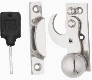 Sash Window Fitch Fastener Locking - Polished Chrome