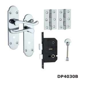Lever On Back Plate Bathroom Set