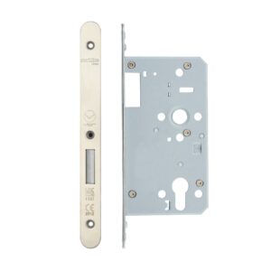 2 Piece - DIN euro deadlock - backset 60mm - radius - single throw