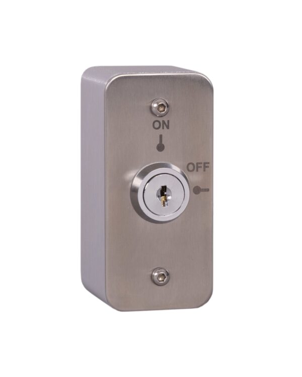 Architrave Stainless Steel On/Off Latching Key Switch with Aluminium Extrusion