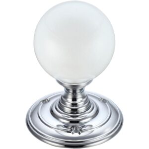 Glass Ball Mortice Knob - Frosted 55mm