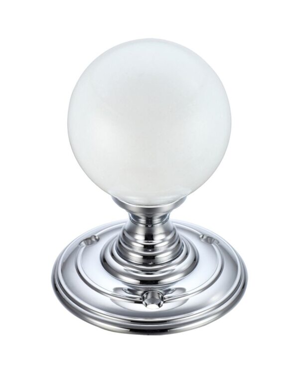 Glass Ball Mortice Knob - Frosted 55mm