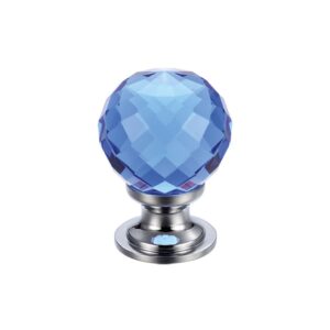 Glass Ball Cabinet Knob - Facetted 25mm