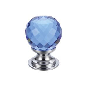 Glass Ball Cabinet Knob - Facetted 30mm