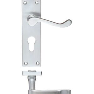 Project Victorian scroll lever on euro backplate -150mm x 40mm