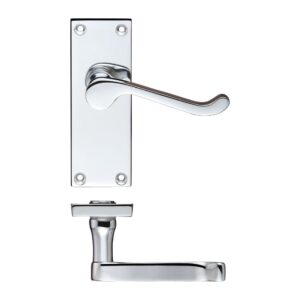 Project Victorian scroll lever on latch backplate - 114mm x 40mm