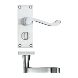 Project Victorian scroll lever on privacy backplate -114mm x 40mm