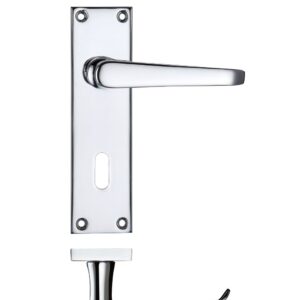 Project Victorian flat lever on lock backplate 150 x 40mm