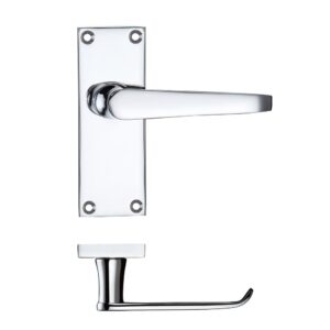 Project Victorian flat lever on latch backplate - 114 x 40mm