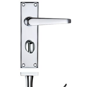 Project Victorian flat lever on bathroom backplate - 150 x 40mm