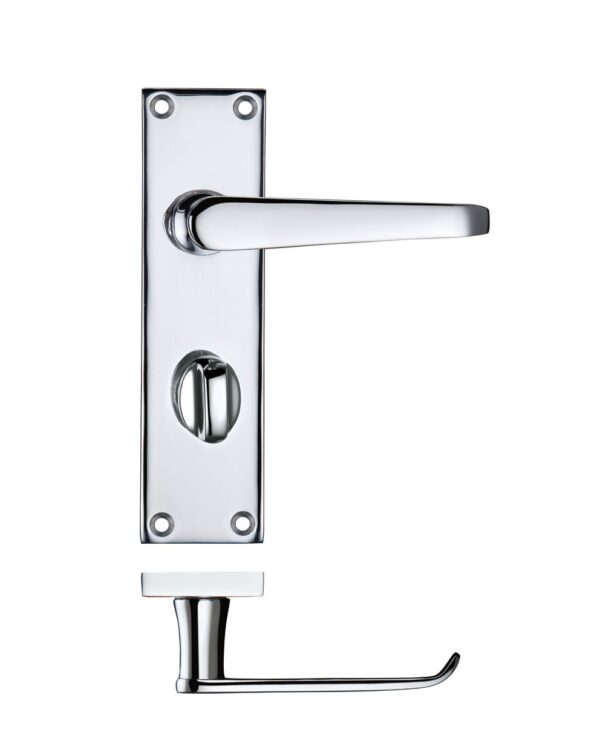 Project Victorian flat lever on bathroom backplate - 150 x 40mm