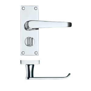 Project Victorian flat lever on privacy backplate - 114 x 40mm