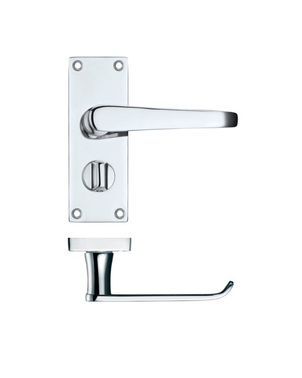 Project Victorian flat lever on privacy backplate - 114 x 40mm