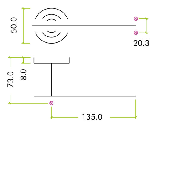 Orta Lever on Square Rose - Image 2