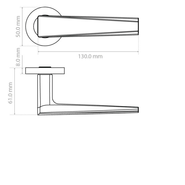 Veloce Lever On Round Rose - Image 2