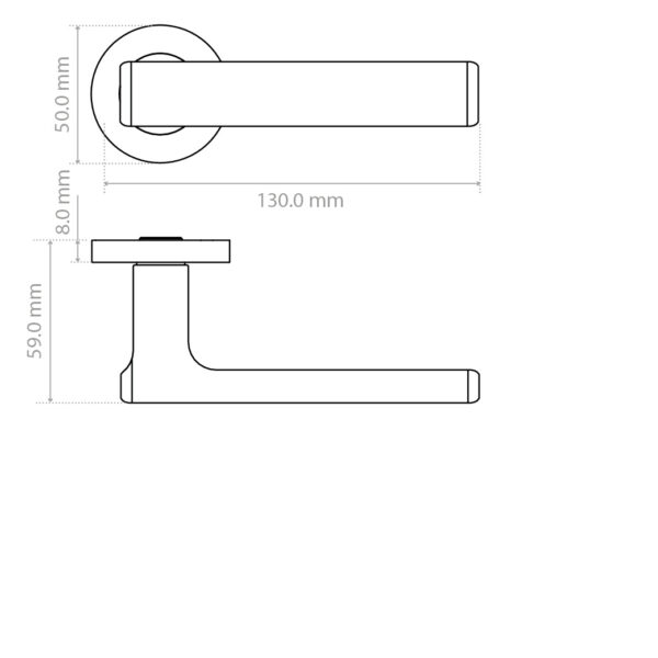 Frigo Lever On Round Rose - Image 2