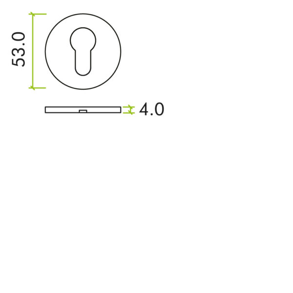 Euro Profile Escutcheon - Rosso Slim - 4mm - Image 2