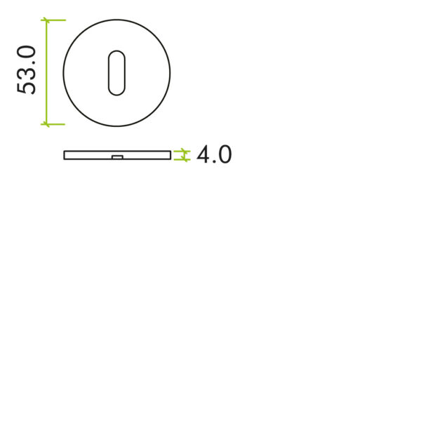 Standard Profile Escutcheon - Rosso Slim - 4mm - Image 2