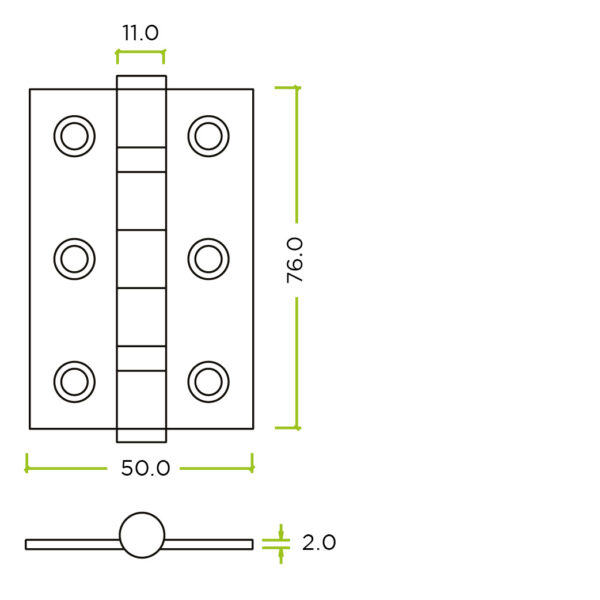 Stainless Steel Door Hinge UKCA/CE - Image 2