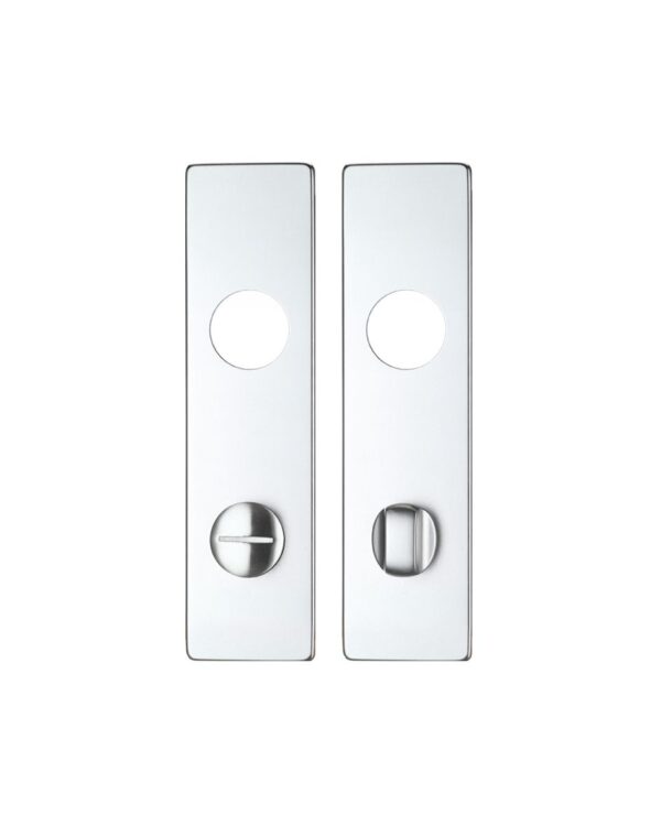Spare Push on Bathroom Backplate for Aluminium including the Turn and release - 78mm Centres