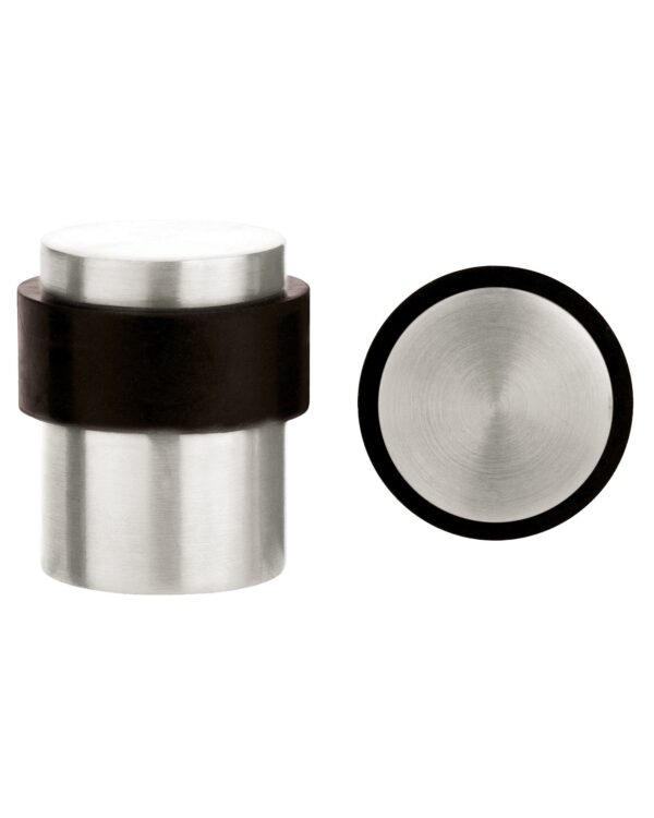 Door Stop Floor Mounted - Round Collared Flat Top 35mm dia