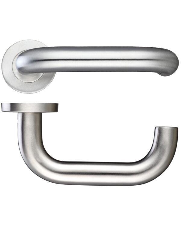 22mm Return to Door Lever - Push On Rose - 52mm Dia - Grade 201