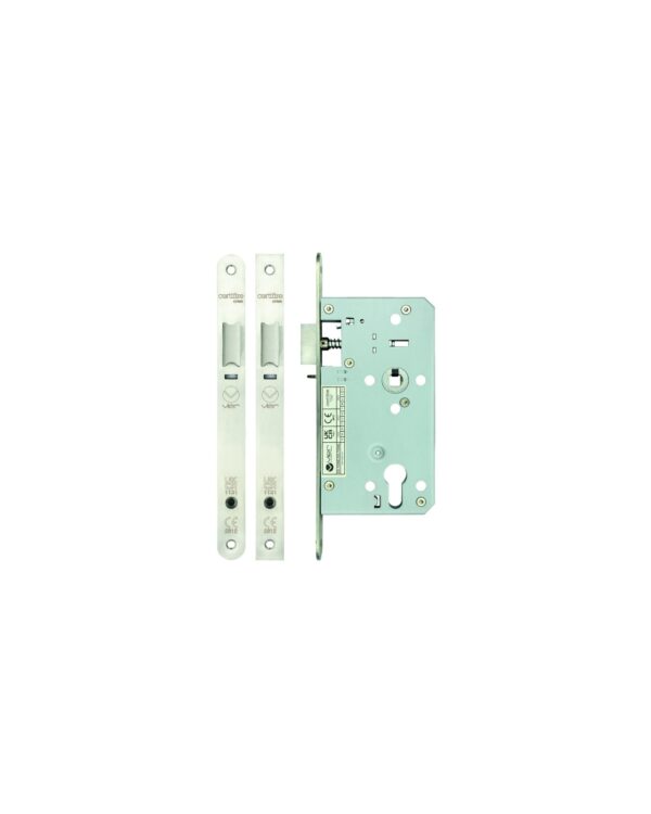 Din night latch - 72mm c/c - backset 60mm - radius