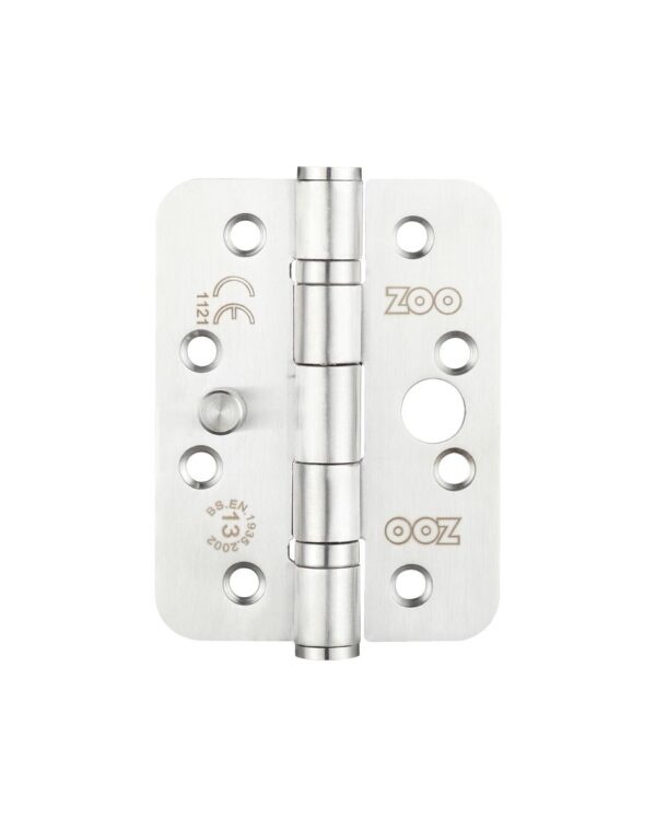 Stainless Steel Dog Bolt Door Hinge Radius 4"x3"x3mm