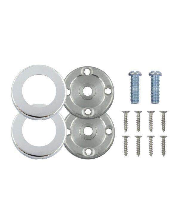 Rose Pack - 2 x Push on Roses - Suitable for SS304 19mm, 22mm and 30mm - Polished