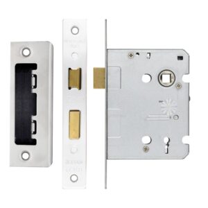 3 Lever Mortice Sashlock, 76mm - Keyed Alike with 32L - 57mm Centres, Square, Satin Stainless Steel Finish