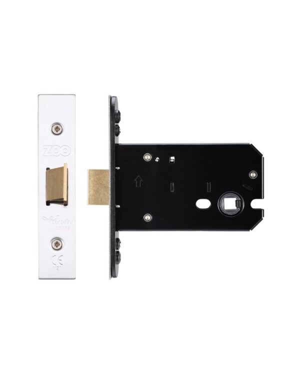 Flat latch - 102mm C/W PVD Forend and Strike