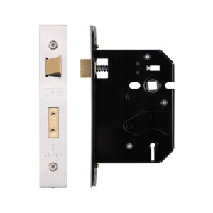 3 Lever Replacement Sash Lock - 76mm c/w Stainless Steel Forend and Strike - Keyed Alike