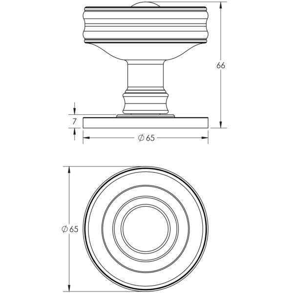 Burlington Bloomsbury Mortice Door Knob - Image 3