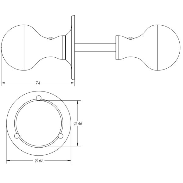 Burlington Berkeley Mortice Door Knob - Image 2