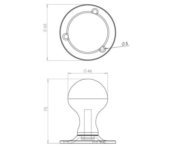 Jedo Ball Shape Mortice Door Knobs - Image 2