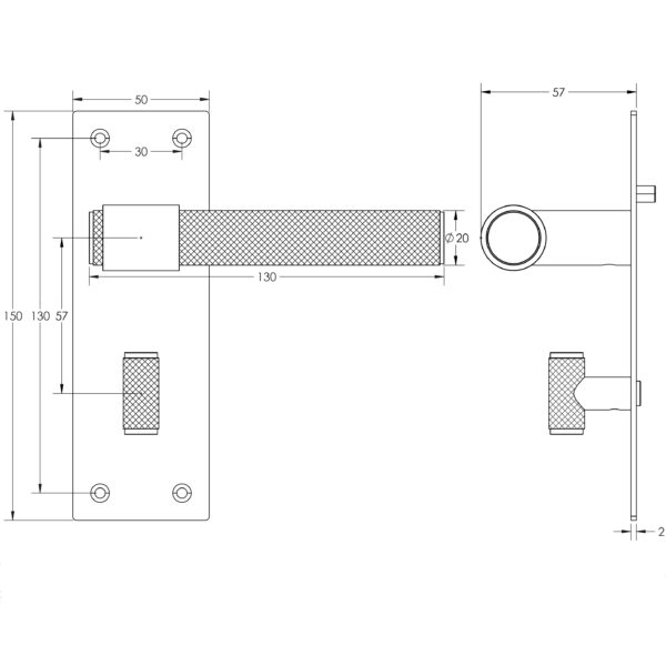 Nero T-Bar Lever on Plate - Image 2