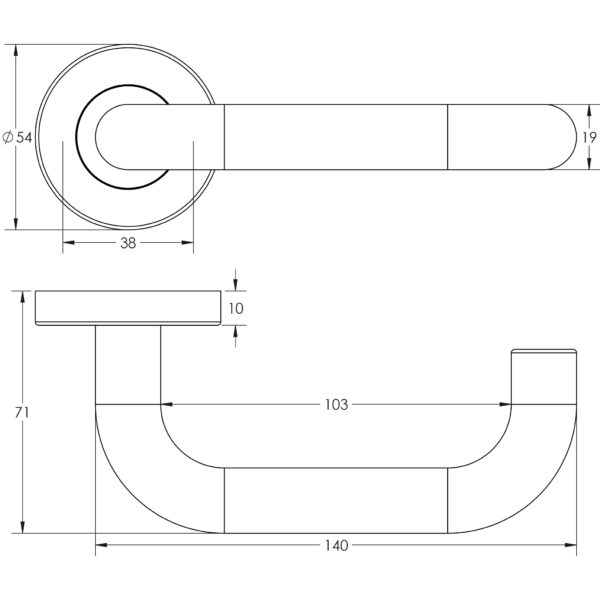 Nero Orbit Door Handles - Image 2
