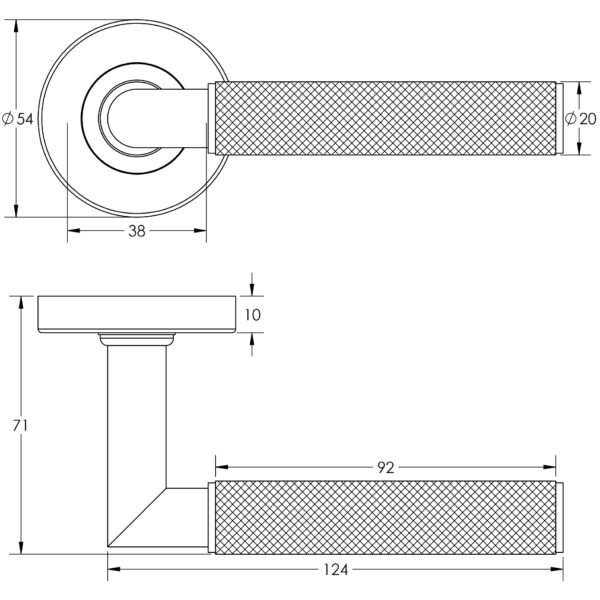 Nero Mitred Door Handle - Image 2