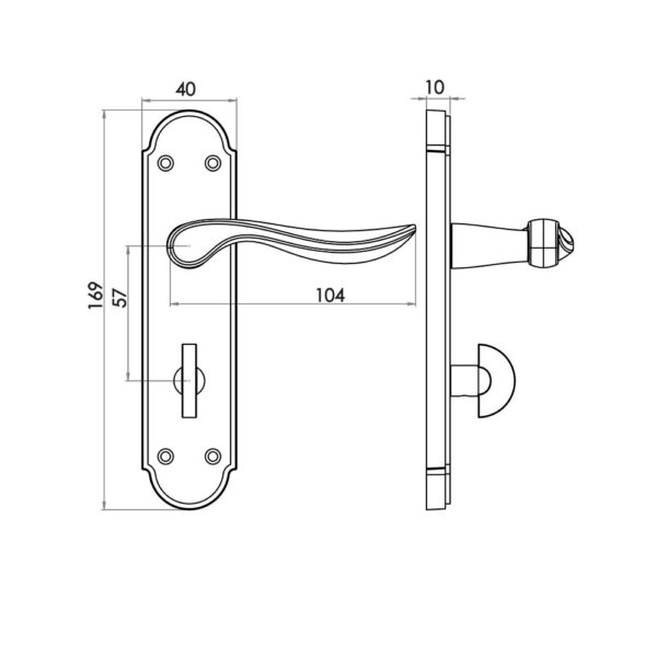 Jedo Henley Suite Lever on Plate - Image 3