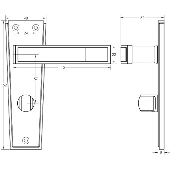 Jedo Deco Suite Lever on Plate - Image 2