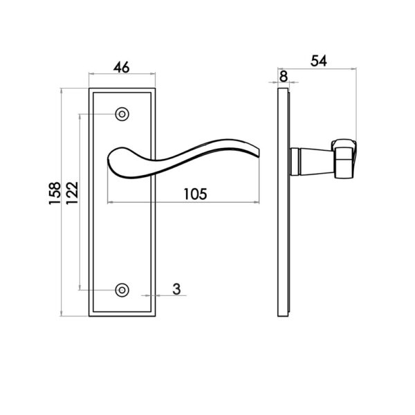 Jedo Ronda Suite Lever on Plate - Image 3