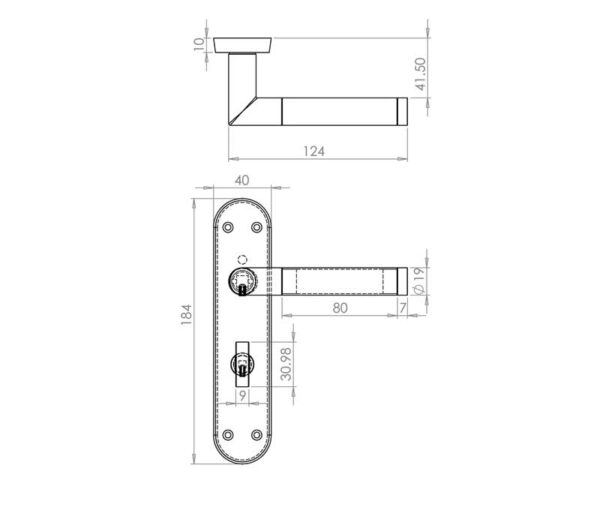 Jedo Mitred Suite Lever on Plate - Image 3