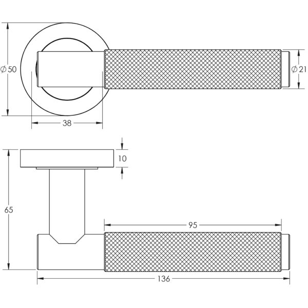 Jedo Bari Knurled Door Handles - Image 2