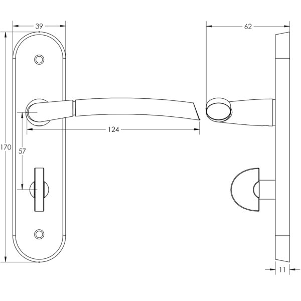Jedo Lorenzo Kontrax Suite Lever on Plate - Image 3
