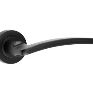 Nero Noir Door Handle on Rose