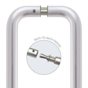 Pair of 19mm D Pull Handle 150mm c/w Back to Back Fixings