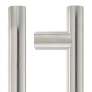 30mm Guardsman Pull Handle - 800mm - Grade 201 - Bolt Through Fixings - 600mm c/c