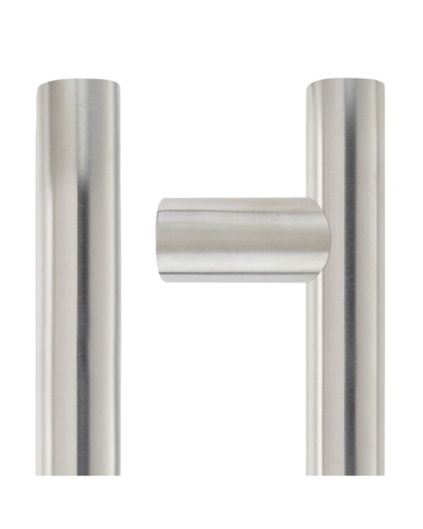30mm Guardsman Pull Handle - 800mm - Grade 201 - Bolt Through Fixings - 600mm c/c