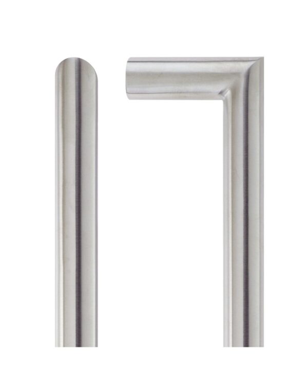 19mm Mitred Pull Handle - 600mm Centers - Grade 201 - Bolt Through Fixings