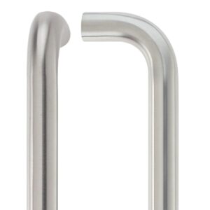 22mm D Pull Handle - 425mm Centers - Grade 304 - Bolt through Fixings